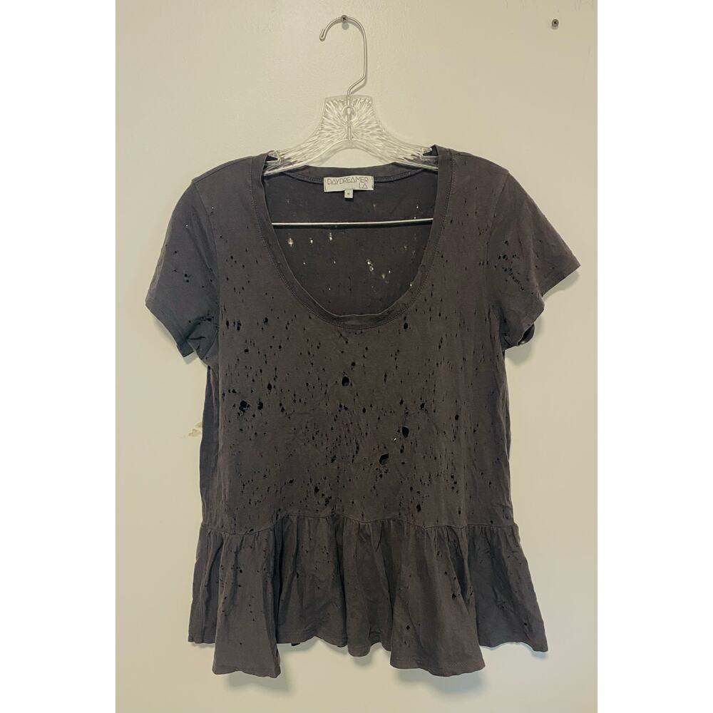 Urban Outfitters Distressed Peplum T-Shirt